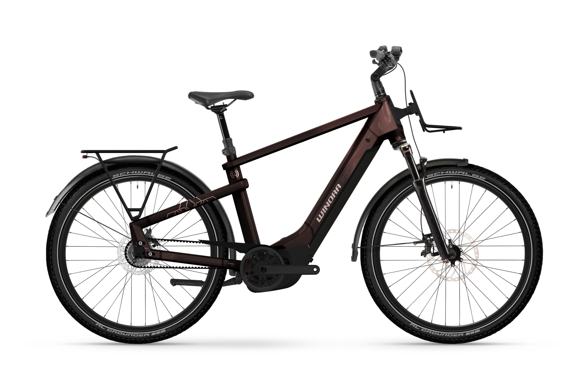 Winora Yakun R5 bici elettrica telaio alto rossa 600Wh