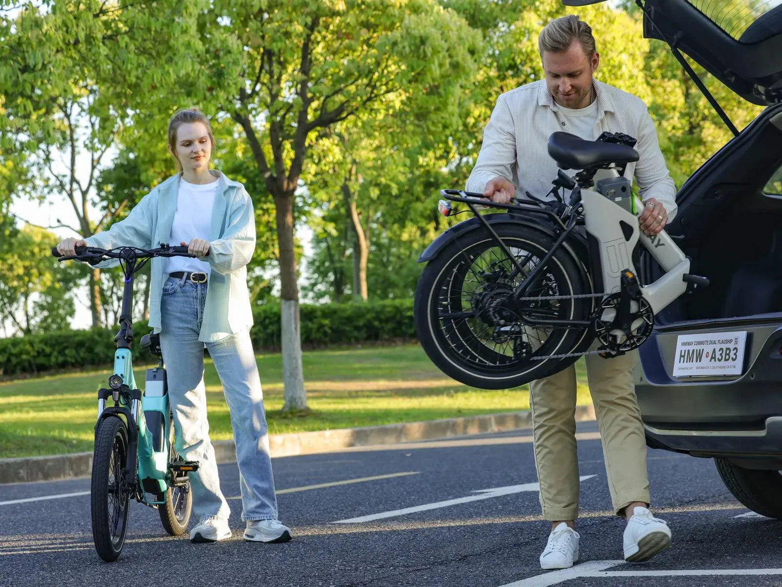 Himiway B3 Bici Elettrica Pieghevole Nera City 70 Miglia
