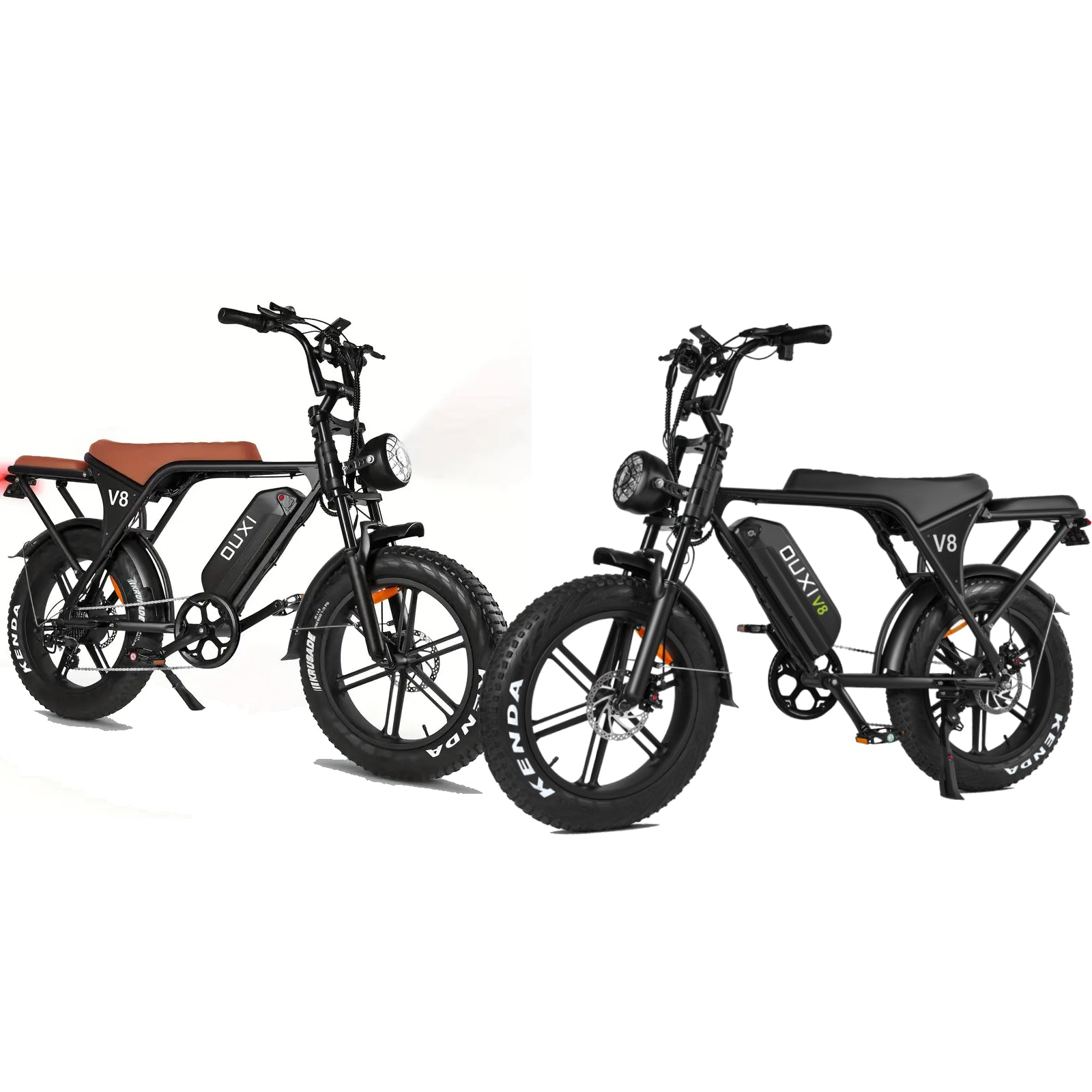 OUXI V8 X2 Bici Elettrica Retro Fat Nera