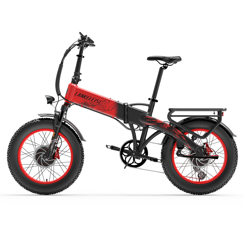 Lankeleisi X2000MAX bici elettrica fat bike 2x1000W arancione