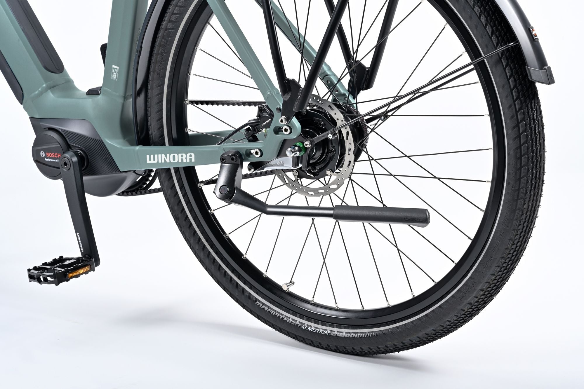 Winora Sinus R8Ef bici elettrica city cinghia telaio alto