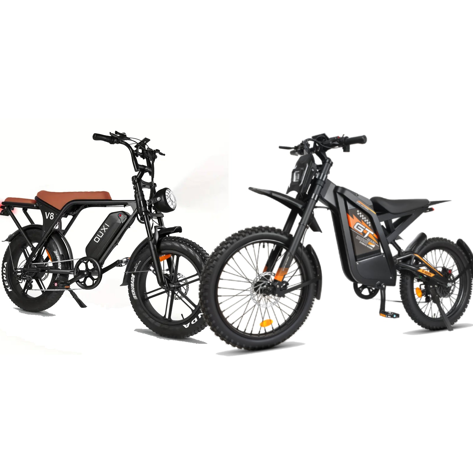 OUXI V8 GT2000 Fat Bike Elettrica Nero Argento Off-Road