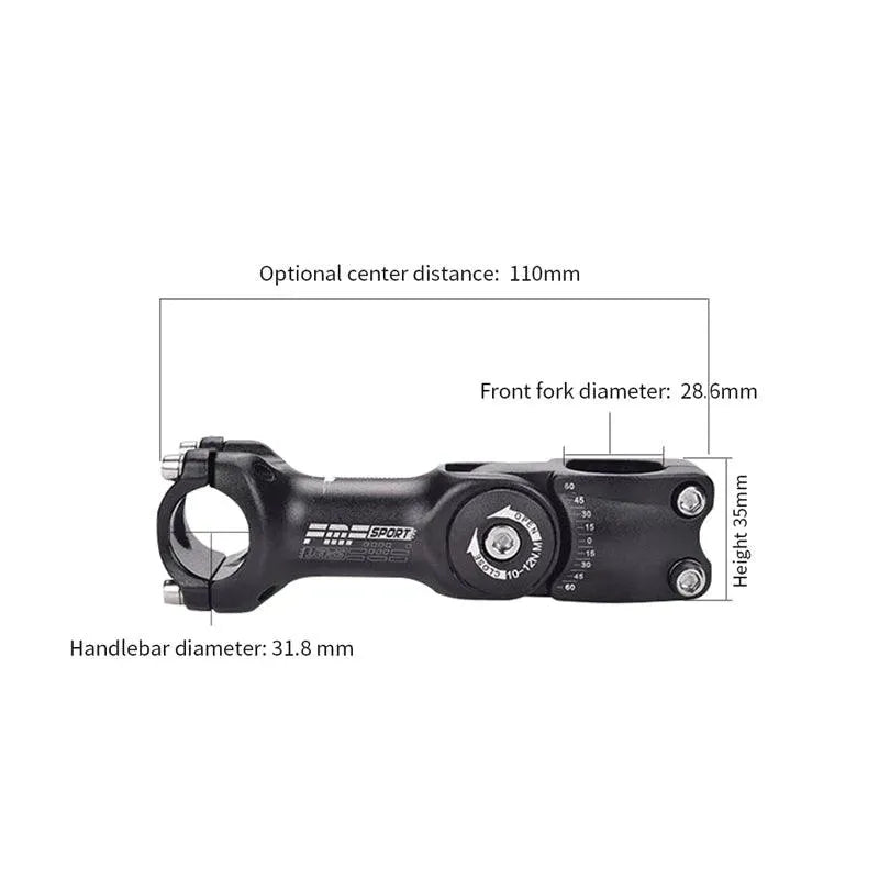 Himiway Attacco Manubrio Bici Regolabile 31,8 mm Nero