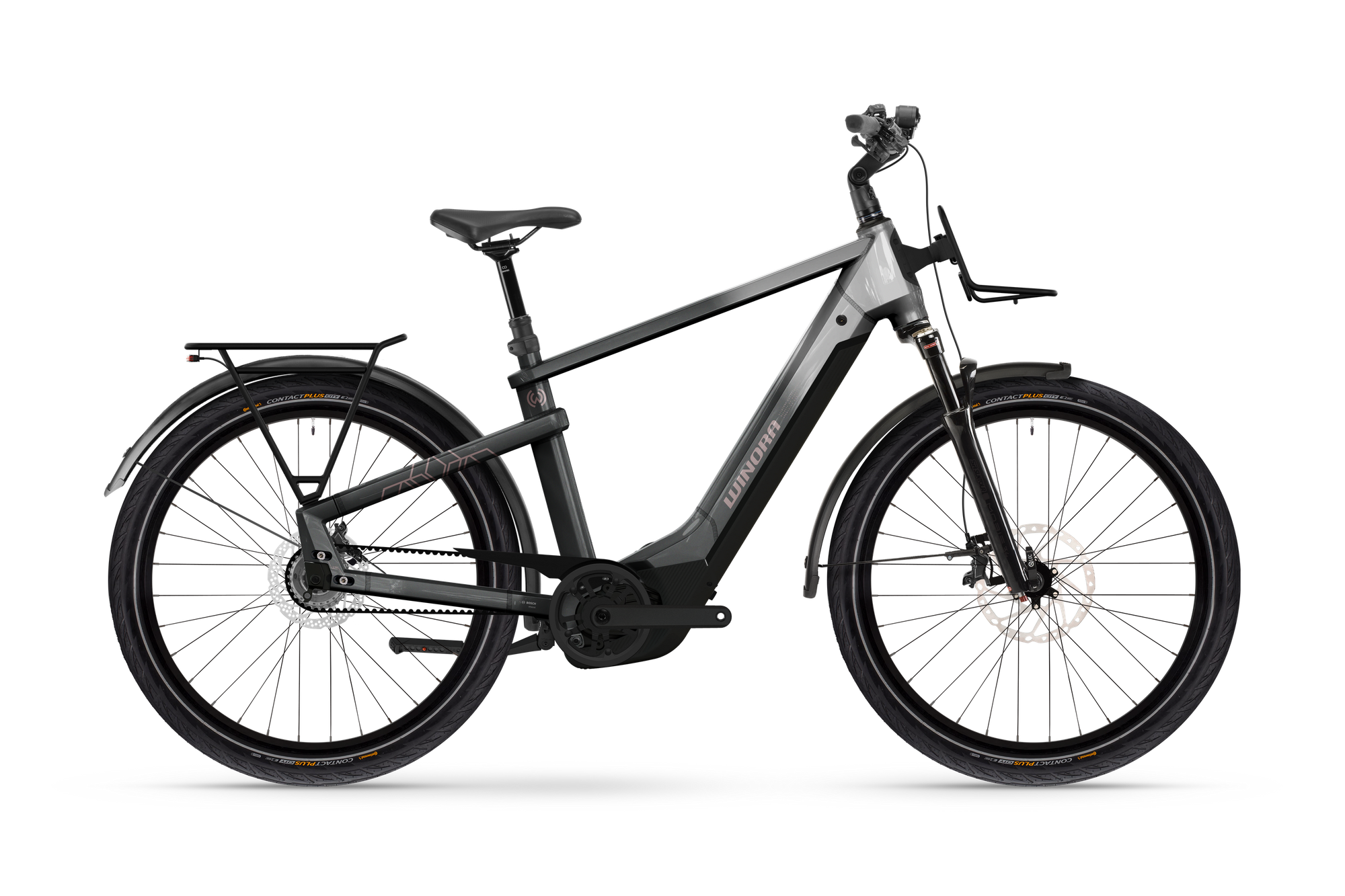 Winora Yakun R5 Pro bici elettrica trekking cinghia