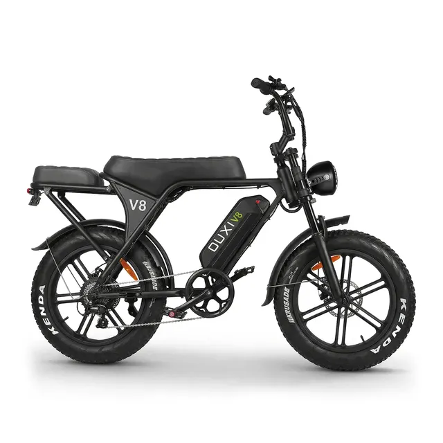OUXI V8 Fat Bike Elettrica 750W Nera 48V 15Ah