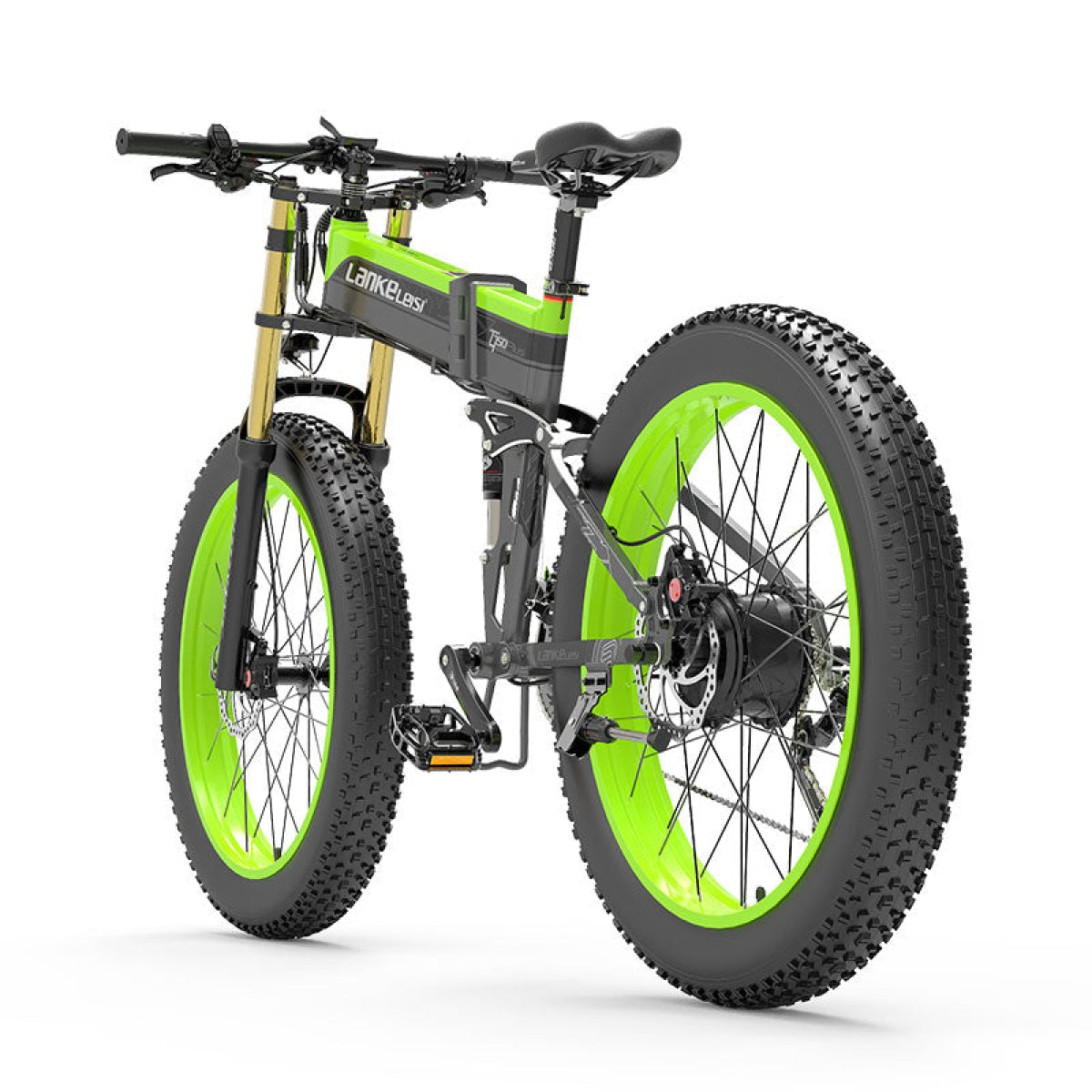 Lankeleisi XT750PLUS bici elettrica Green 250W fat bike trekking
