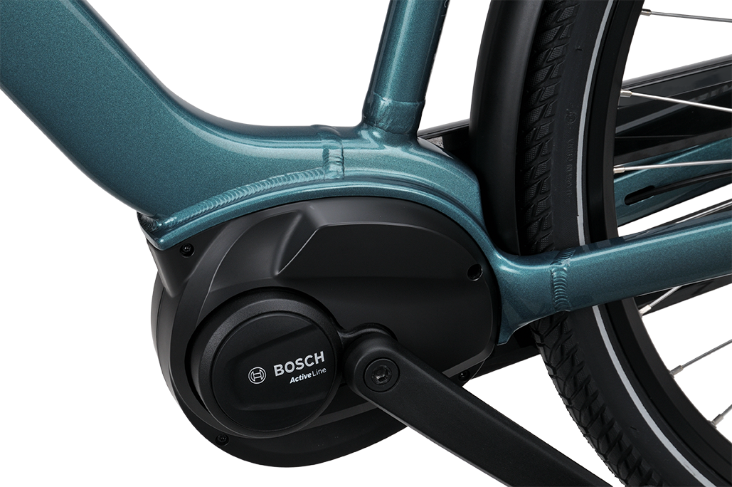 Batavus Altura CP City bici elettrica verde telaio basso