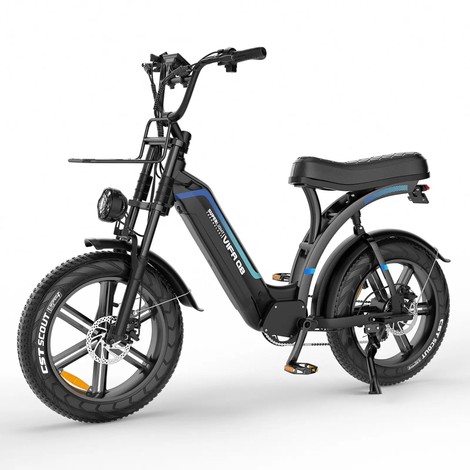 OUXI Q8 750W Bici Elettrica Nera Fat Bike 48V 20Ah