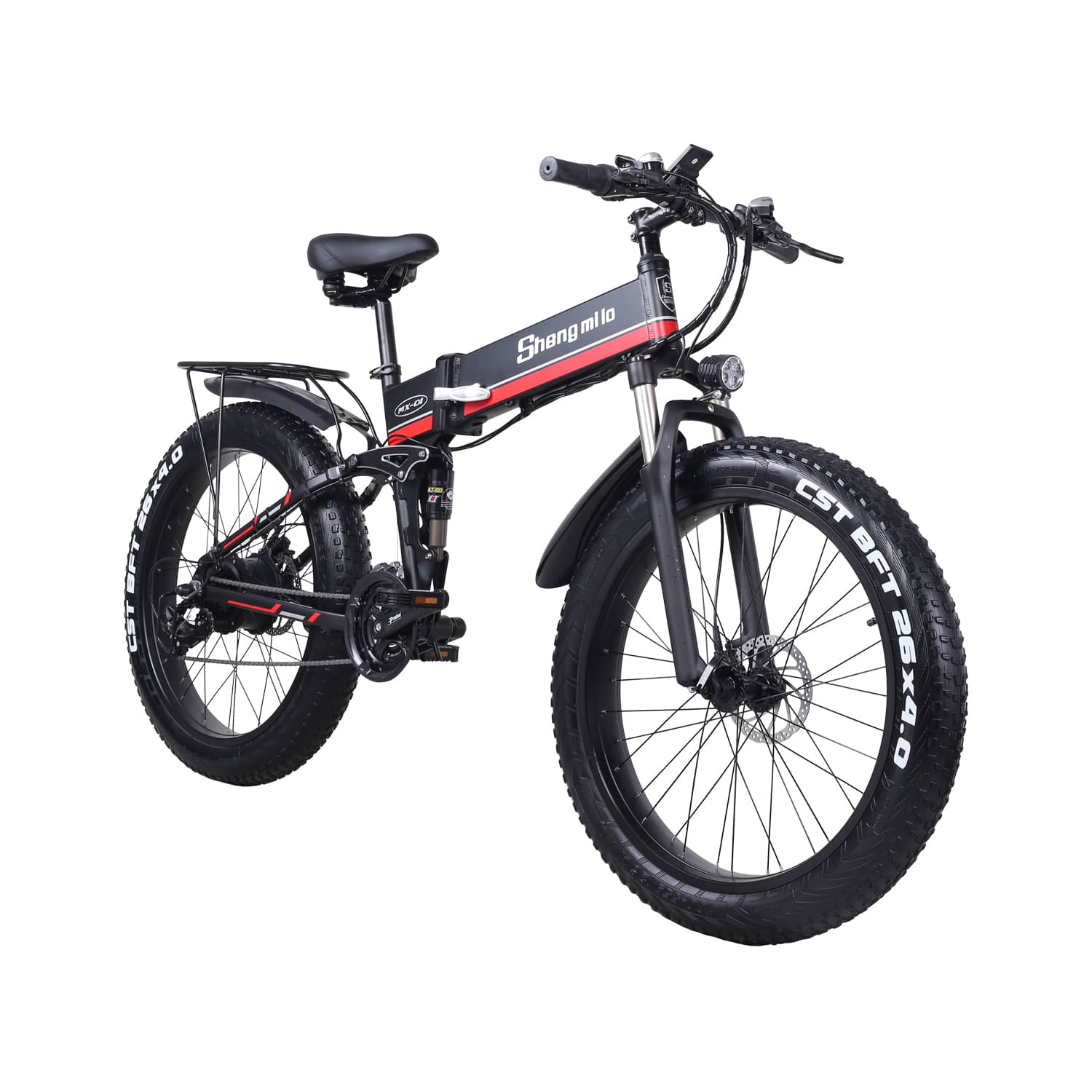 Shengmilo MX01 bici elettrica pieghevole nero rosso 48V