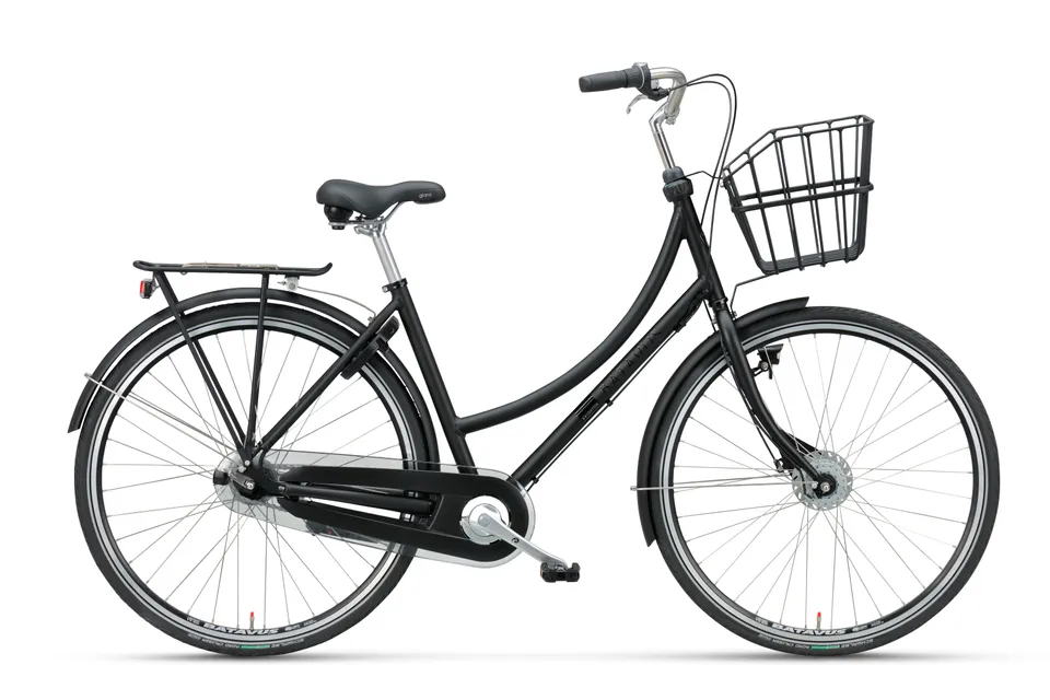 Batavus Brighton bici city nera telaio basso cestino