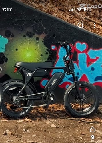 OUXI V8 Max 1500W Bici Elettrica Nera Doppia Batteria