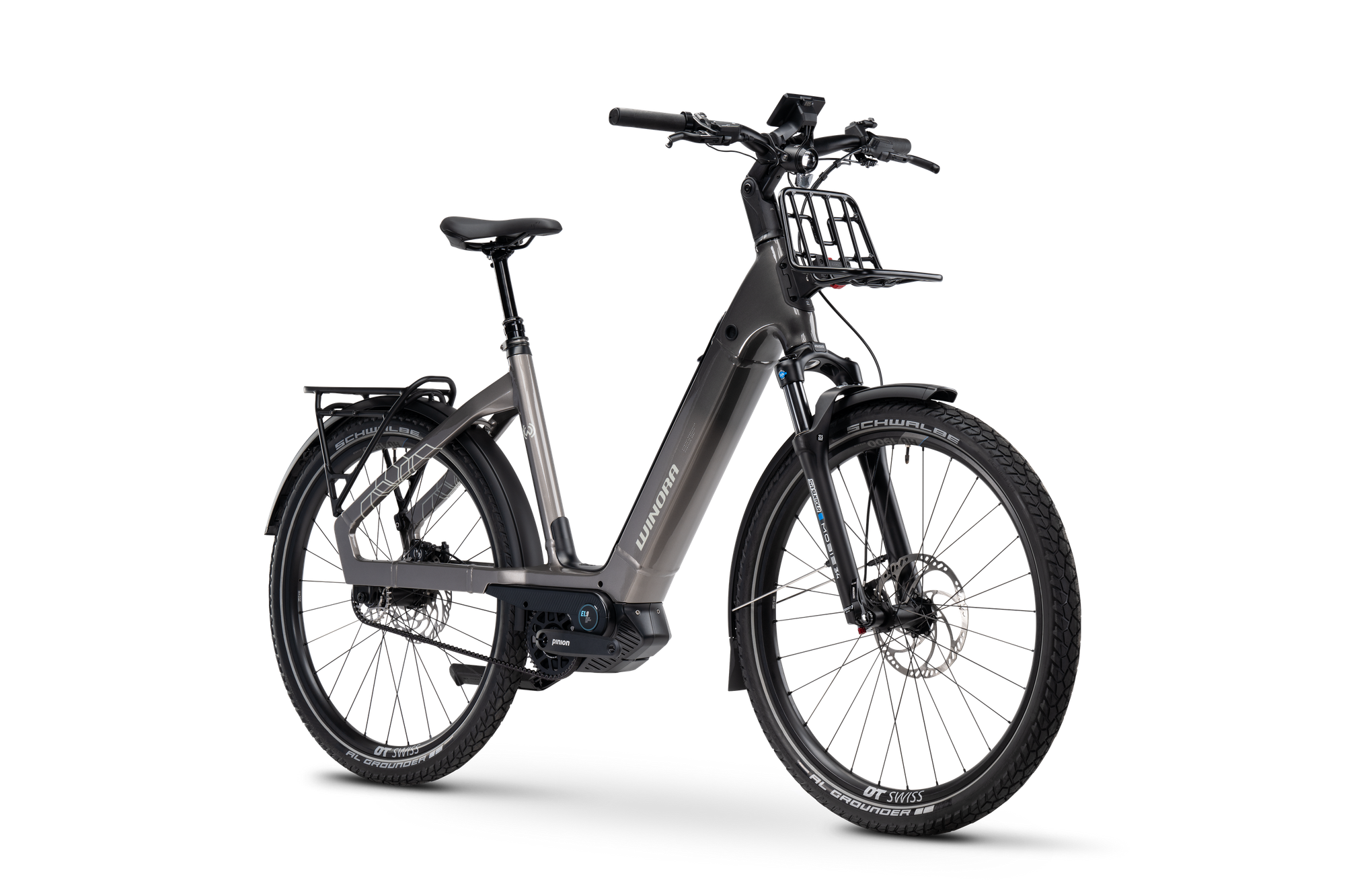 Winora Sinus AS ebike city grigia S cambio automatico