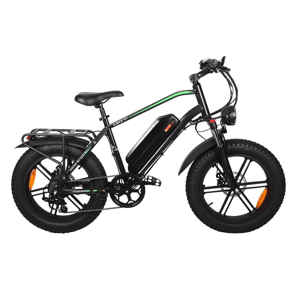 OUXI R7 Bici Elettrica Fat Bike 750W 48V 15Ah Nera