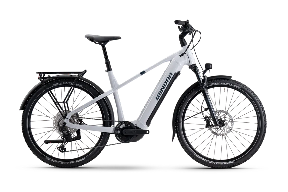 Winora Yucatan X12 Pro ebike telaio trekking 720Wh fumo