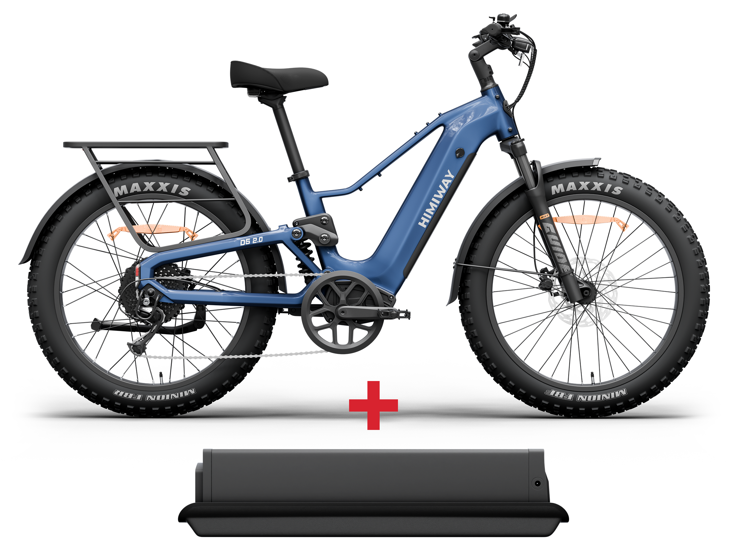 Himiway D5 2.0 bici elettrica full grigia 750W 15Ah