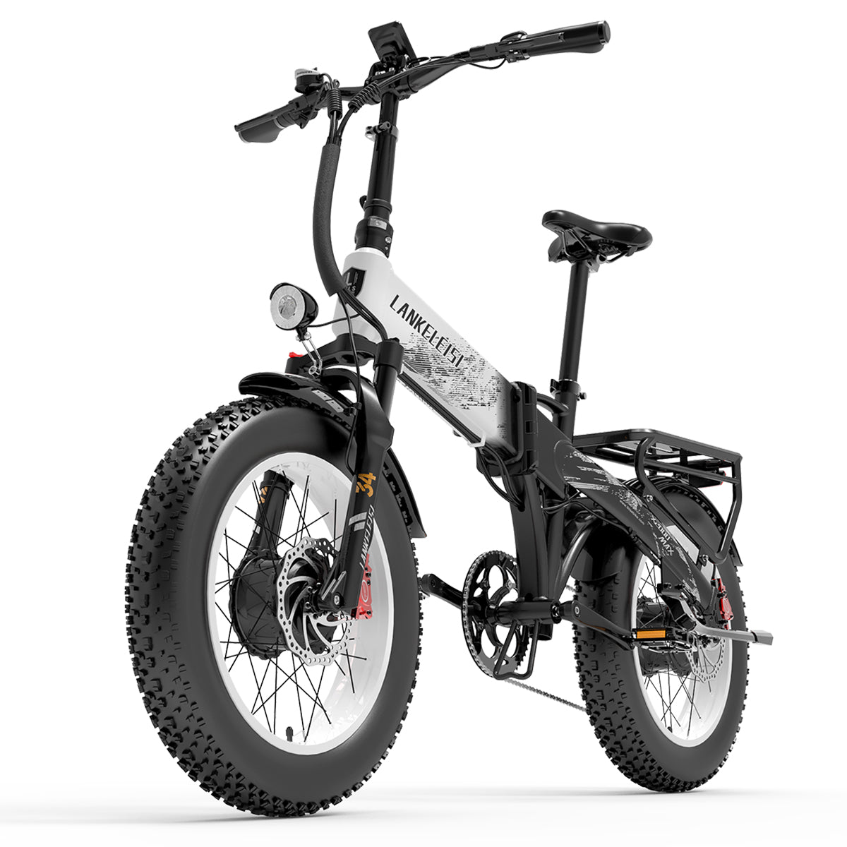 Lankeleisi X2000MAX bici elettrica fat bike 2x1000W arancione