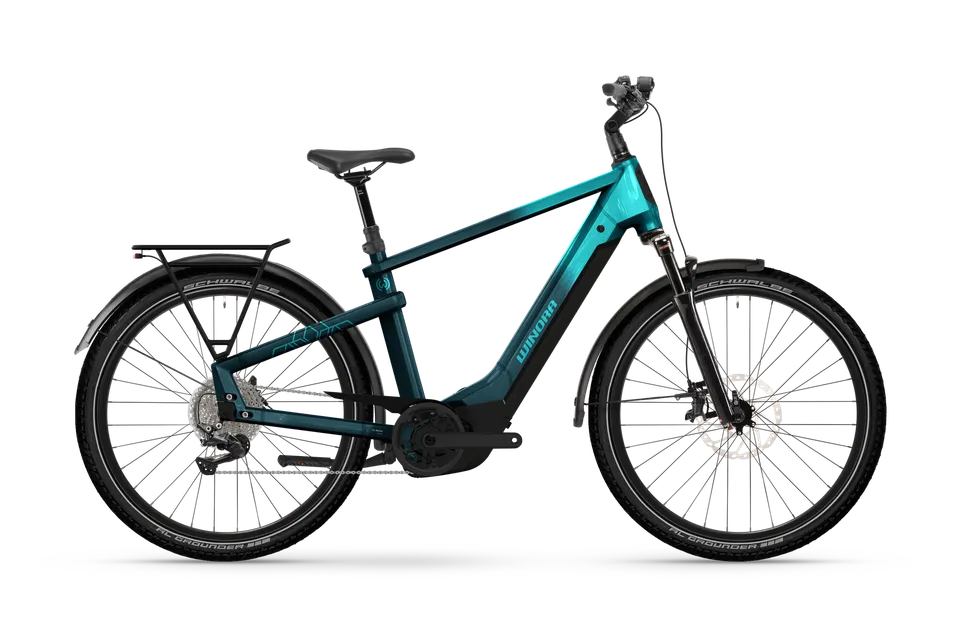 Winora Yakun X12 ebike trekking blu M 800Wh