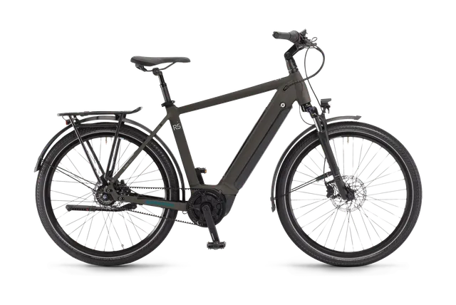 Winora Sinus R5f bici elettrica city peat opaco S cinghia