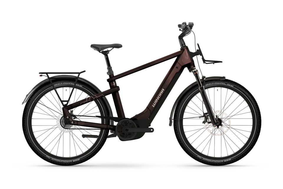 Winora Yakun R5 bici elettrica telaio alto rossa 600Wh