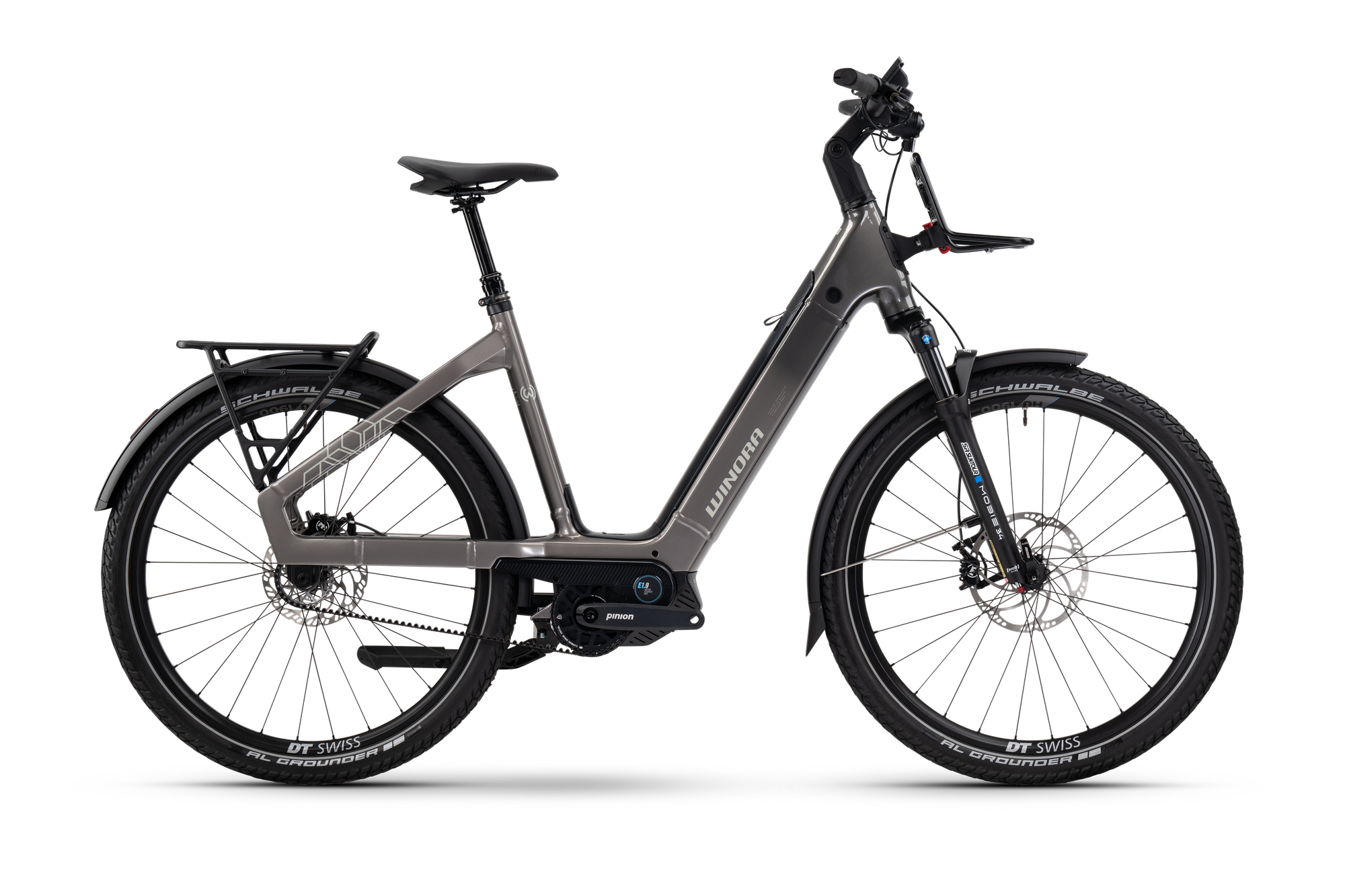 Winora Sinus AS ebike city grigia S cambio automatico