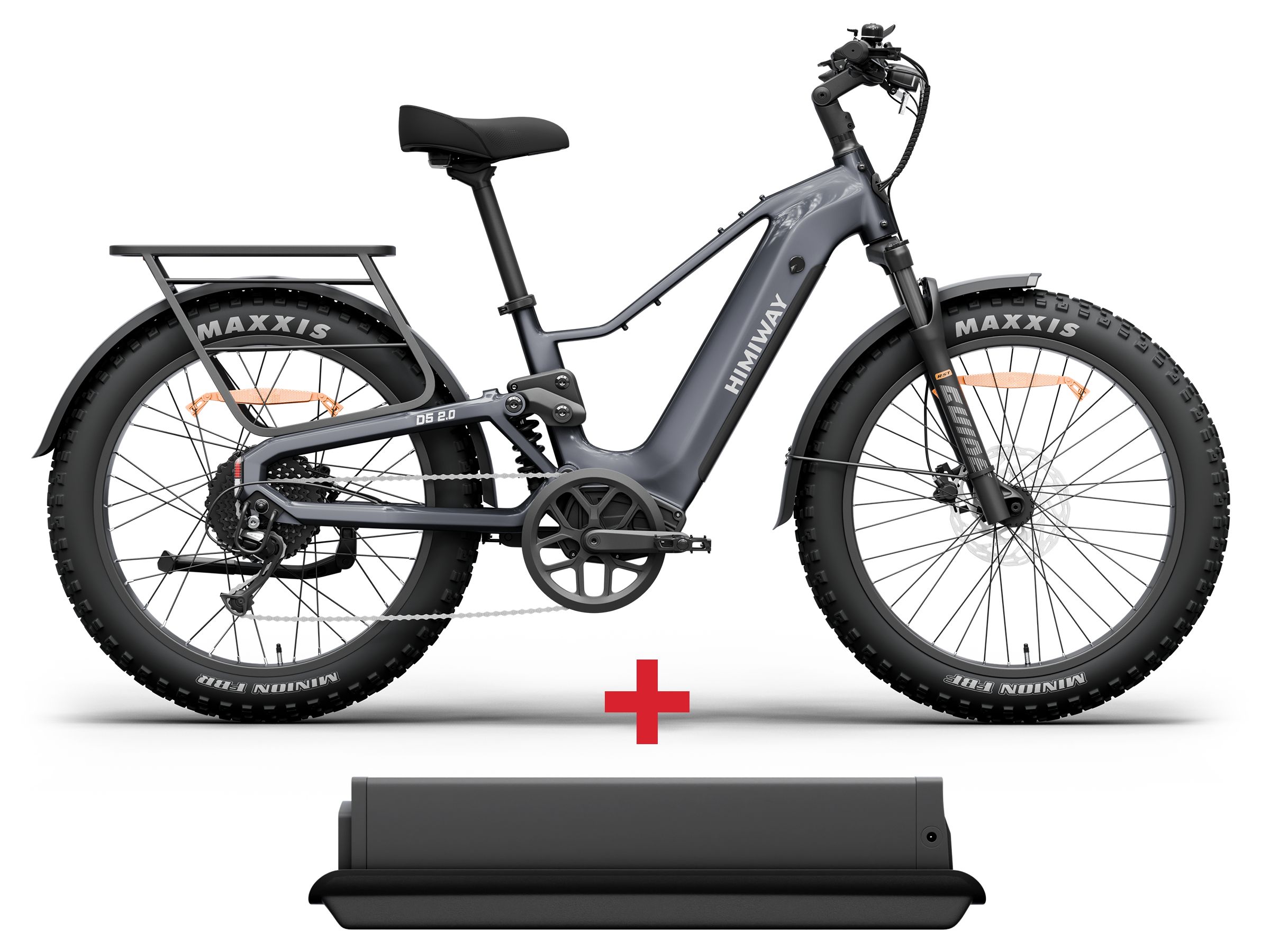Himiway D5 2.0 bici elettrica full grigia 750W 15Ah