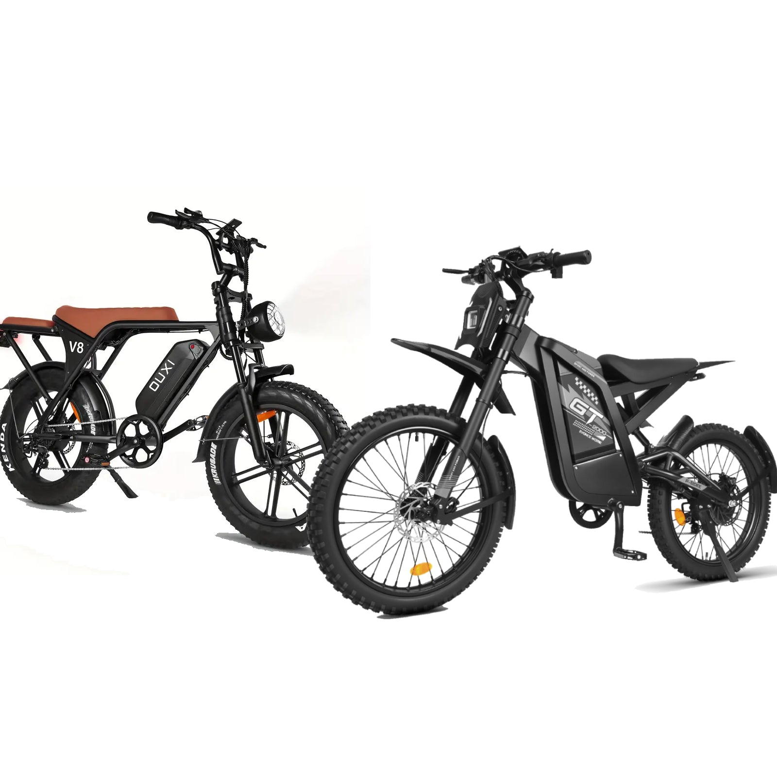 OUXI V8 GT2000 Fat Bike Elettrica Nero Argento Off-Road