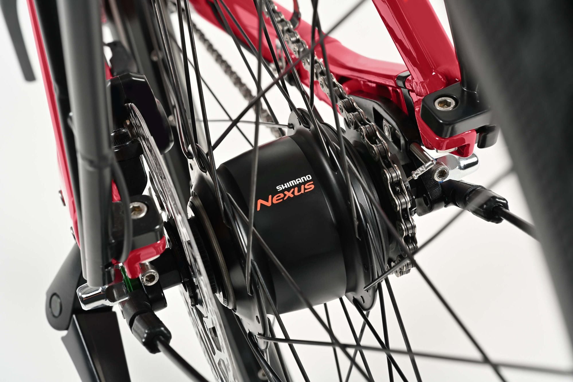 Winora Tria N8 Low bici elettrica city passo basso rossa