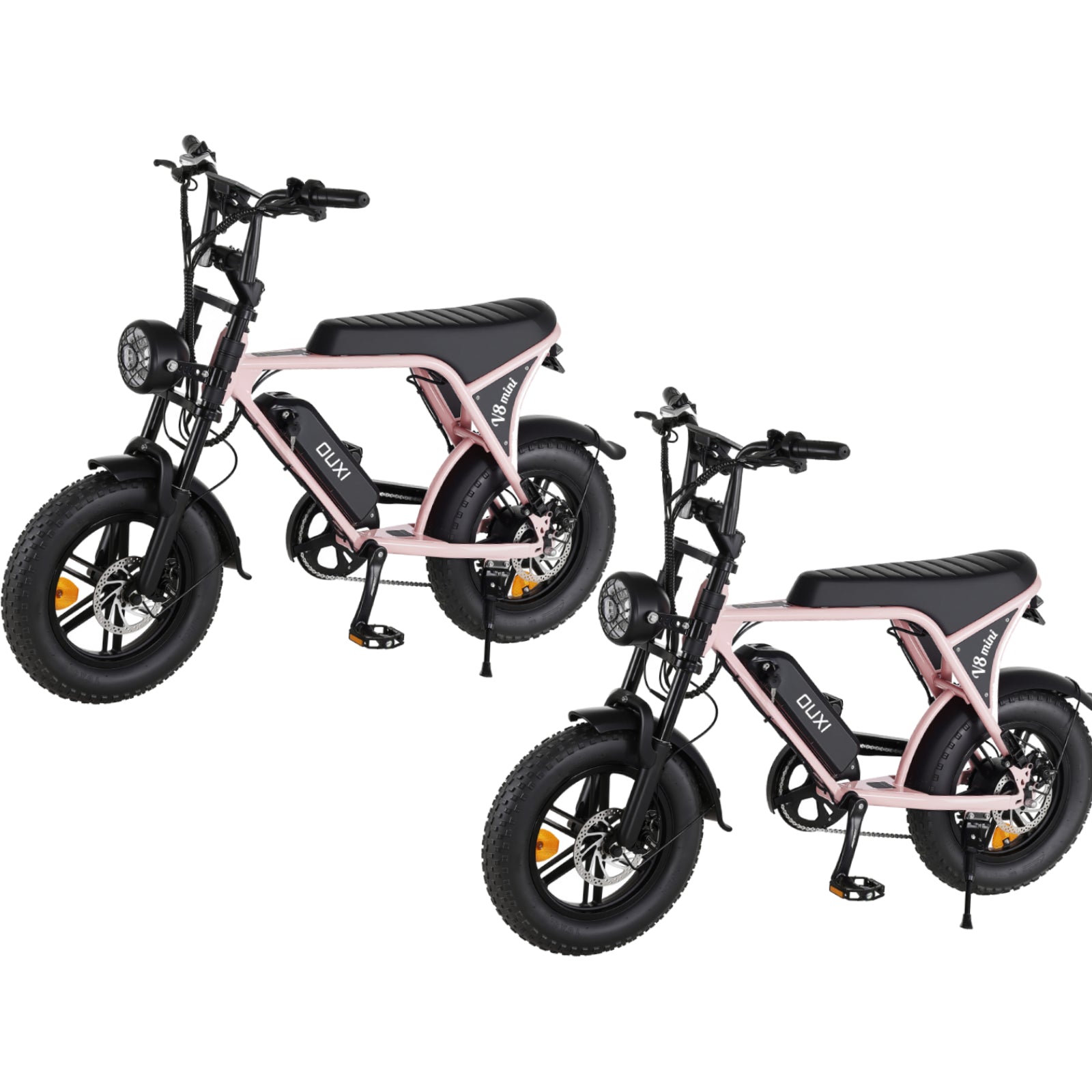 OUXI V8 Mini X2 Bici Elettrica Nera Fat 16x4.0