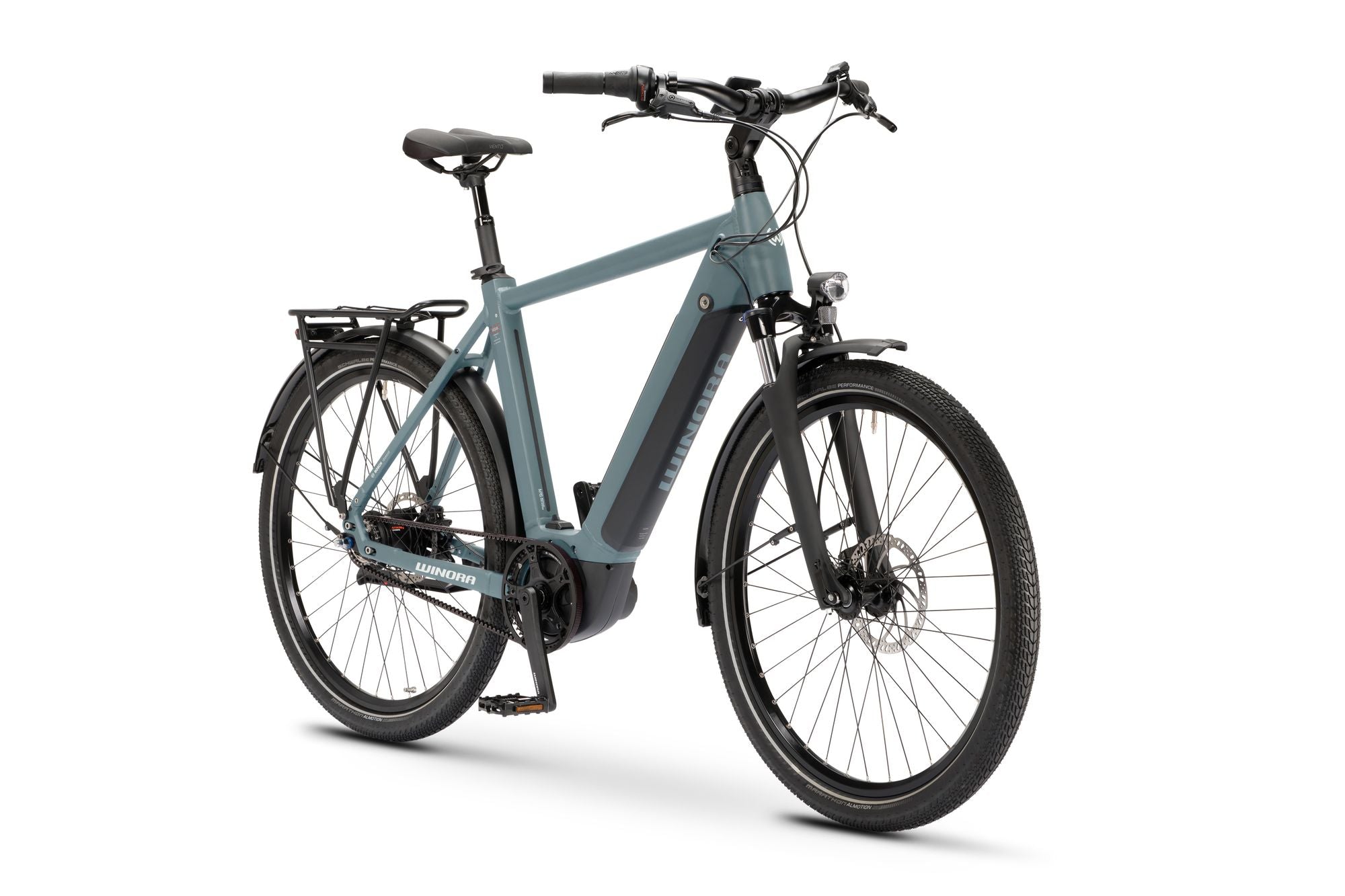 Winora Sinus R8Ef bici elettrica city cinghia telaio alto
