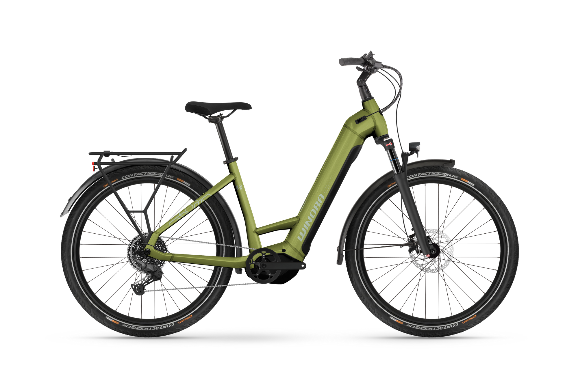 Winora Yucatan X10 bici elettrica telaio alto verde Yamaha