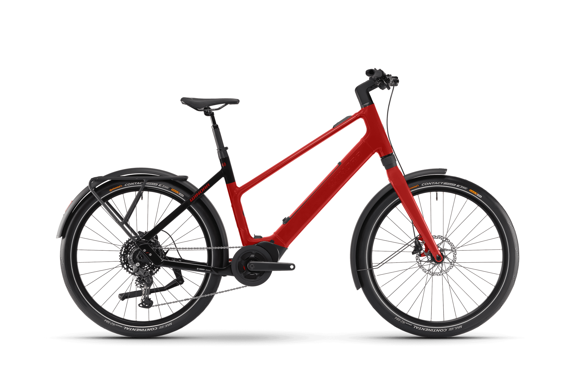 Winora iRide Pure X10 ebike city rossa M 400Wh