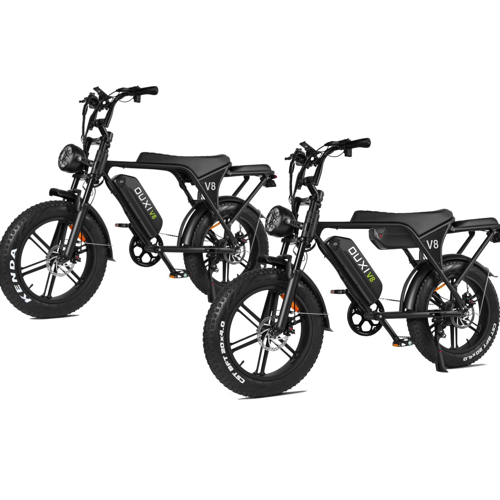 OUXI V8 Fat Tire Bici Elettrica Nera Doppia Batteria