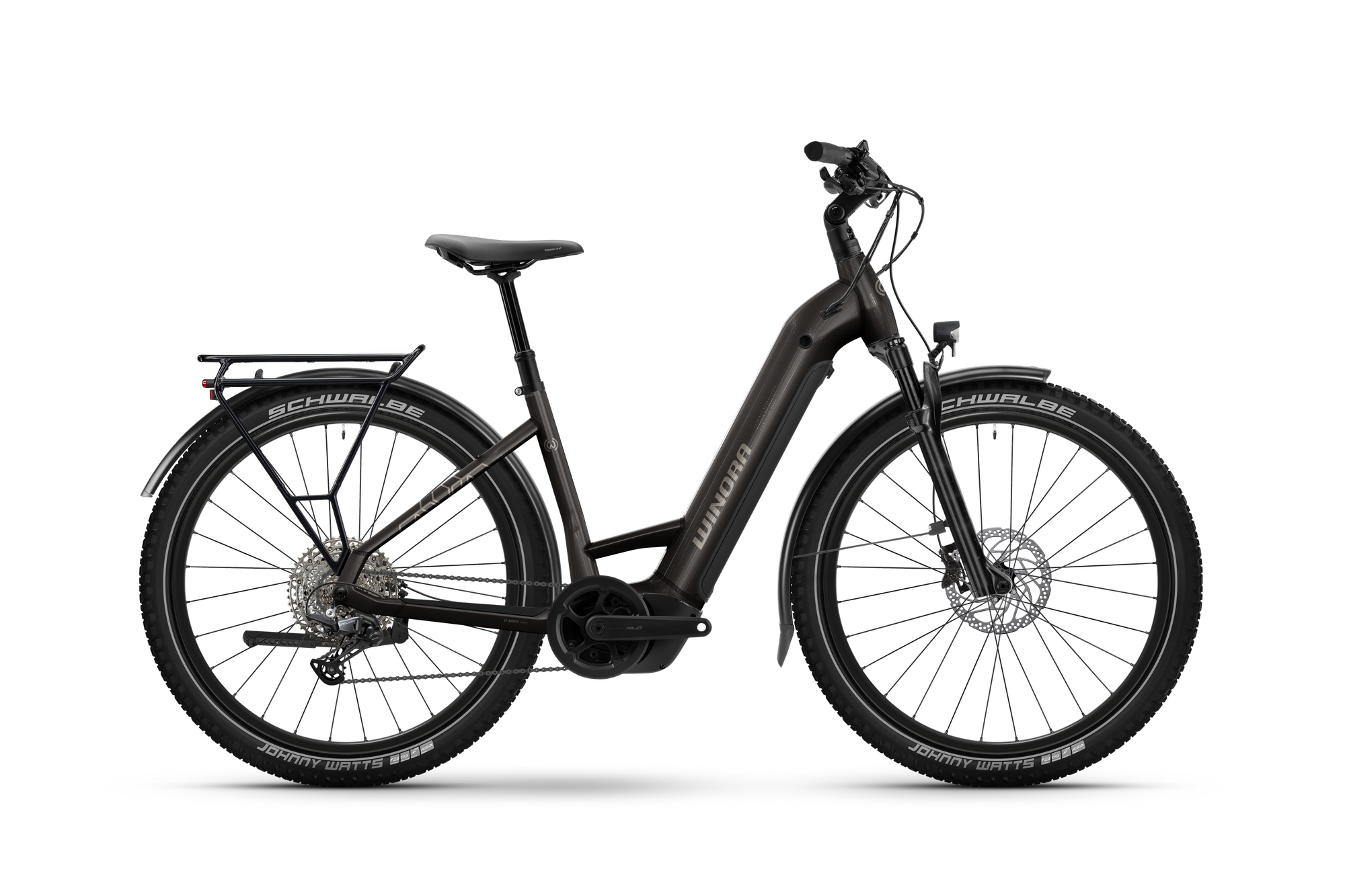 Winora Yucatan X12 Pro ebike telaio trekking 800Wh marrone