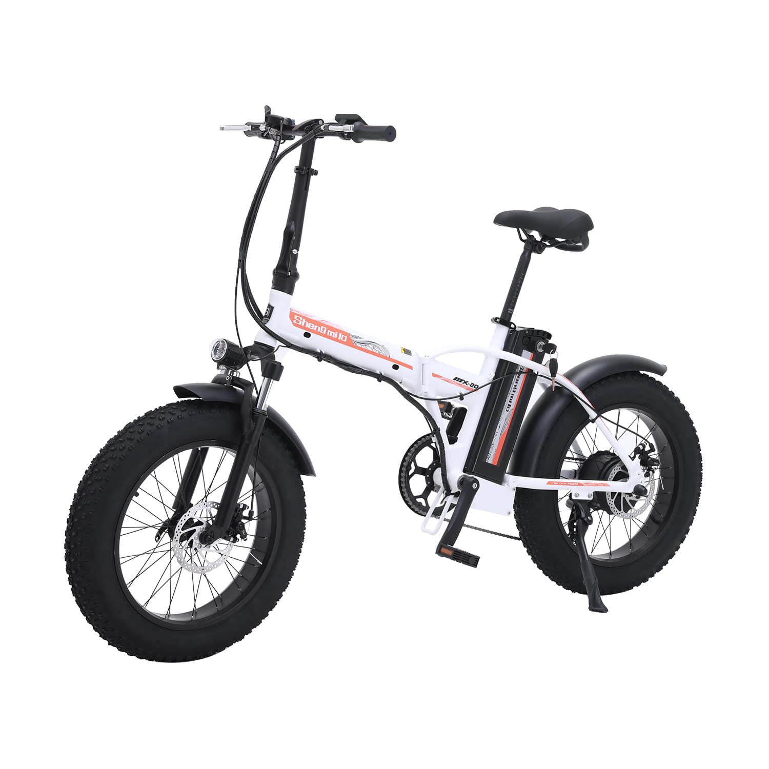 Shengmilo MX20 bici elettrica pieghevole bianca 20" fat