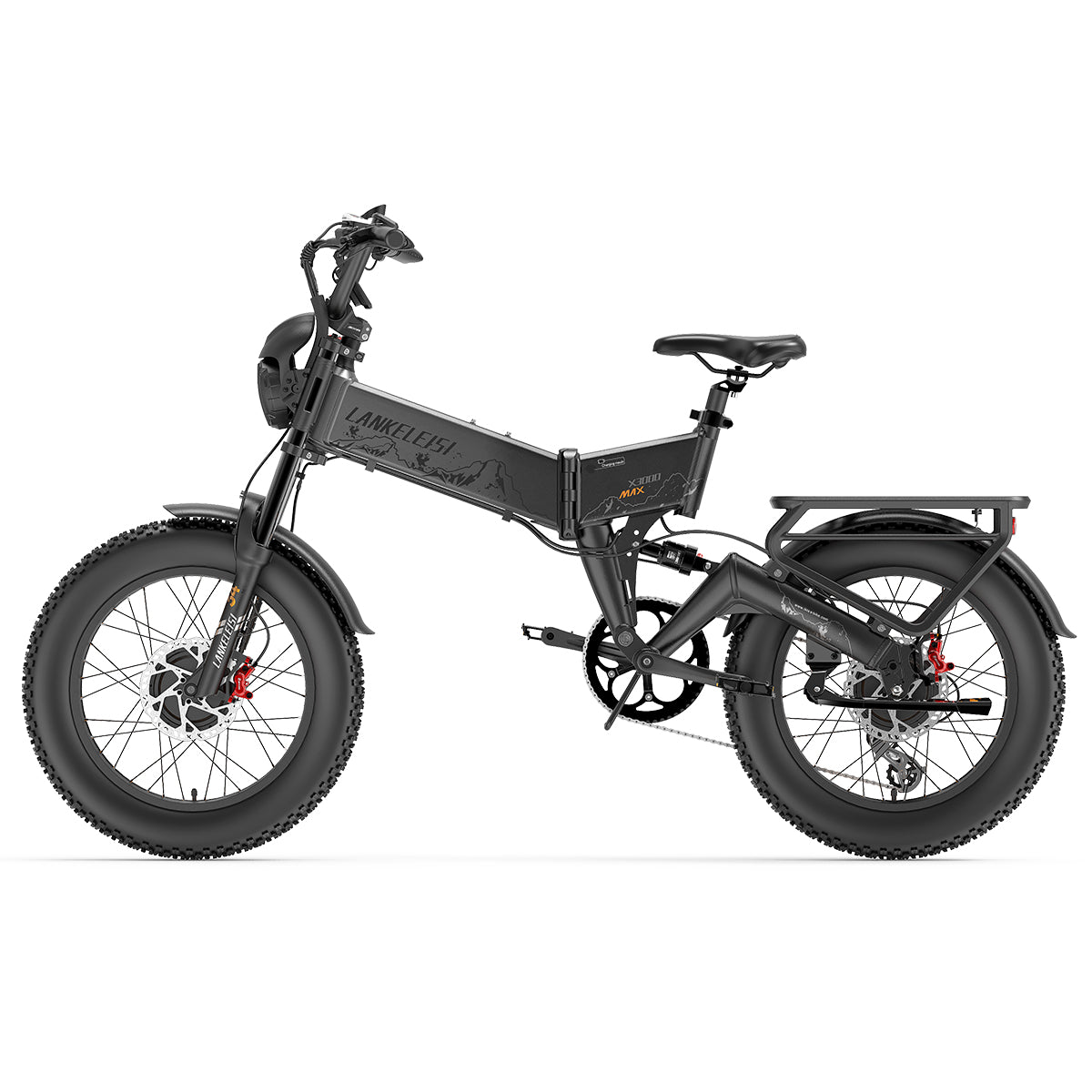 Lankeleisi X3000MAX E-bike 2x1000W grigia fat