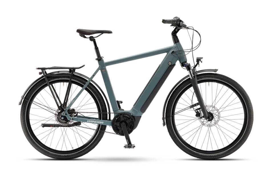 Winora Sinus R8Ef bici elettrica city cinghia telaio alto