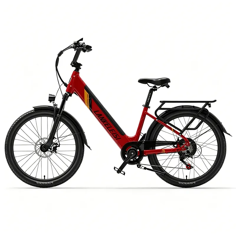 Lankeleisi ES500PRO bici elettrica Red 250W telaio city fat bike