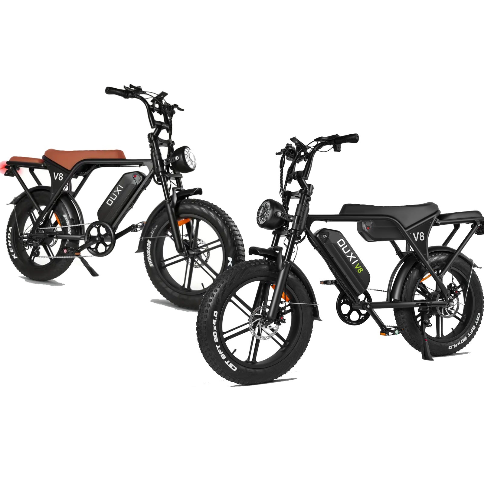 OUXI V8 Fat Tire Bici Elettrica Nera Doppia Batteria