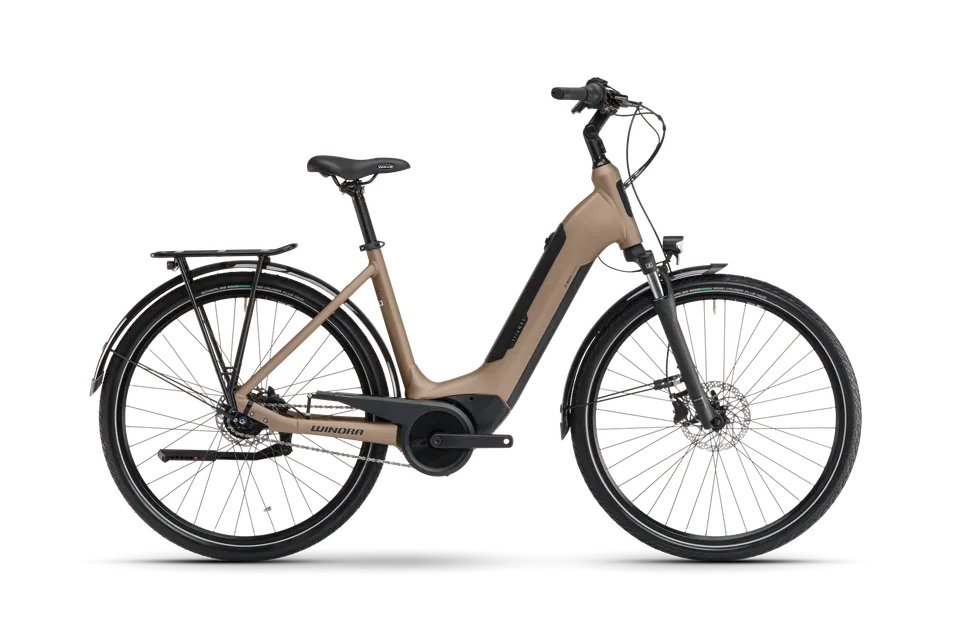 Winora Tria N8 E Low bici elettrica telaio city blu