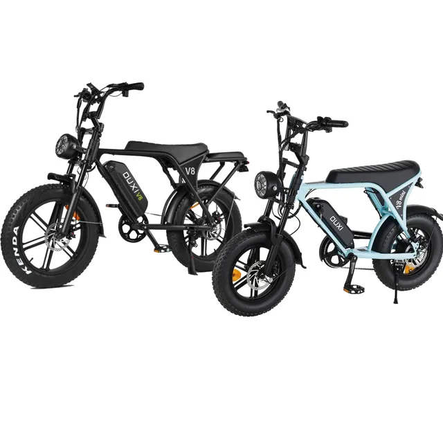 OUXI V8 Series V8+V8Mini Bici Elettrica Nero Blu Fat Bike
