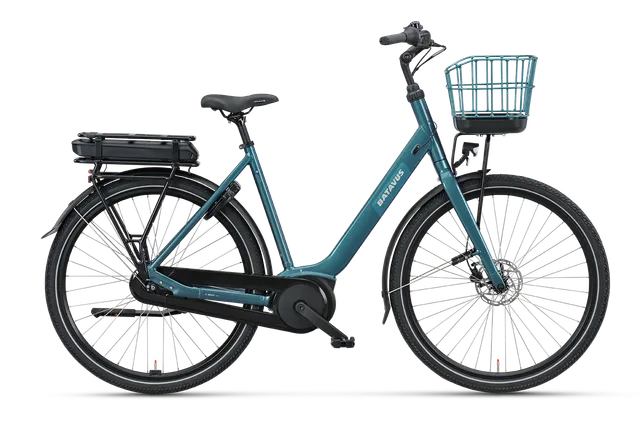 Batavus Altura CP City bici elettrica verde telaio basso