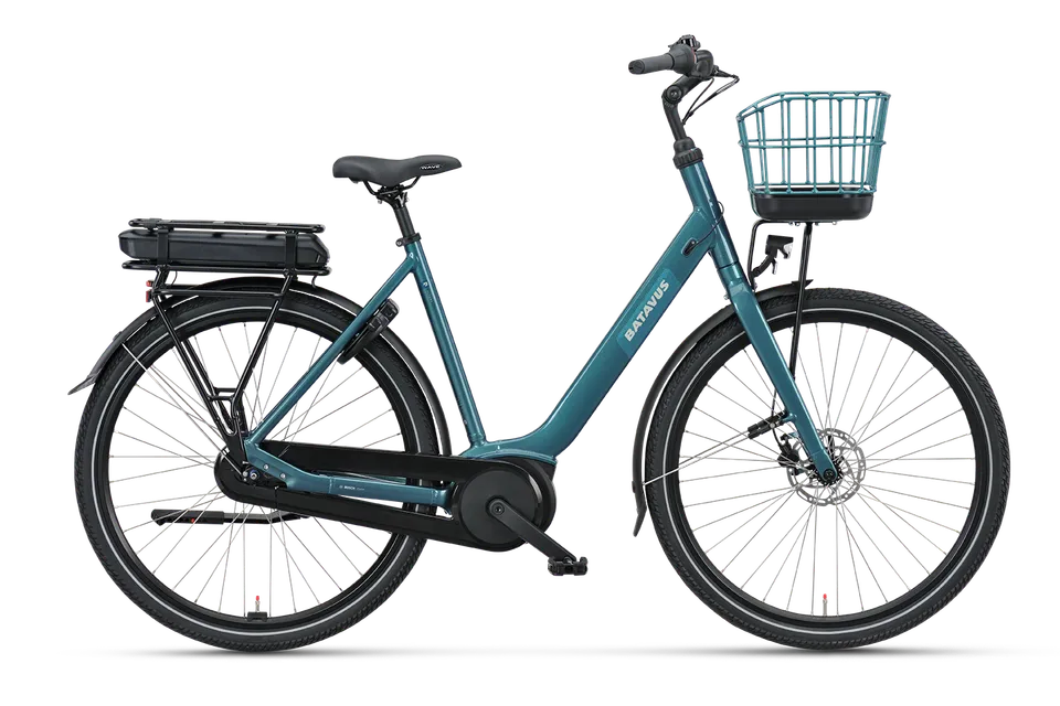 Batavus Altura CP City bici elettrica verde telaio basso