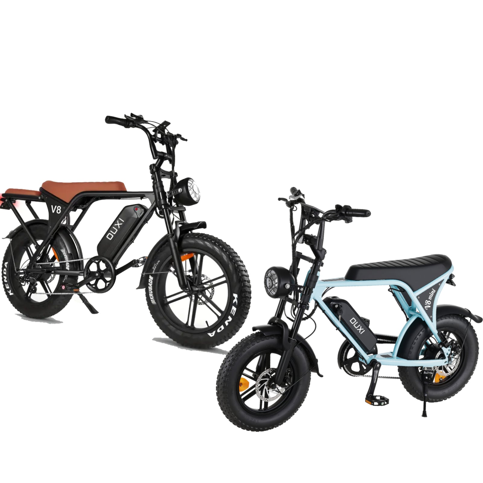 OUXI V8 Series V8+V8Mini Bici Elettrica Nero Blu Fat Bike