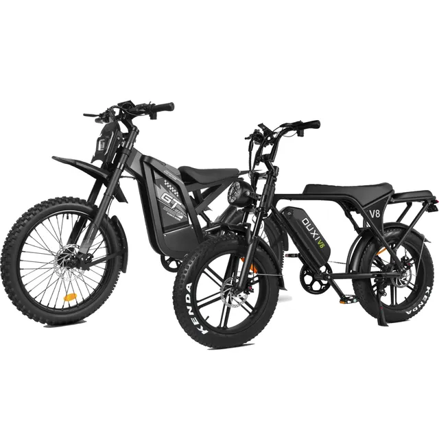 OUXI V8 GT2000 Fat Bike Elettrica Nero Argento Off-Road