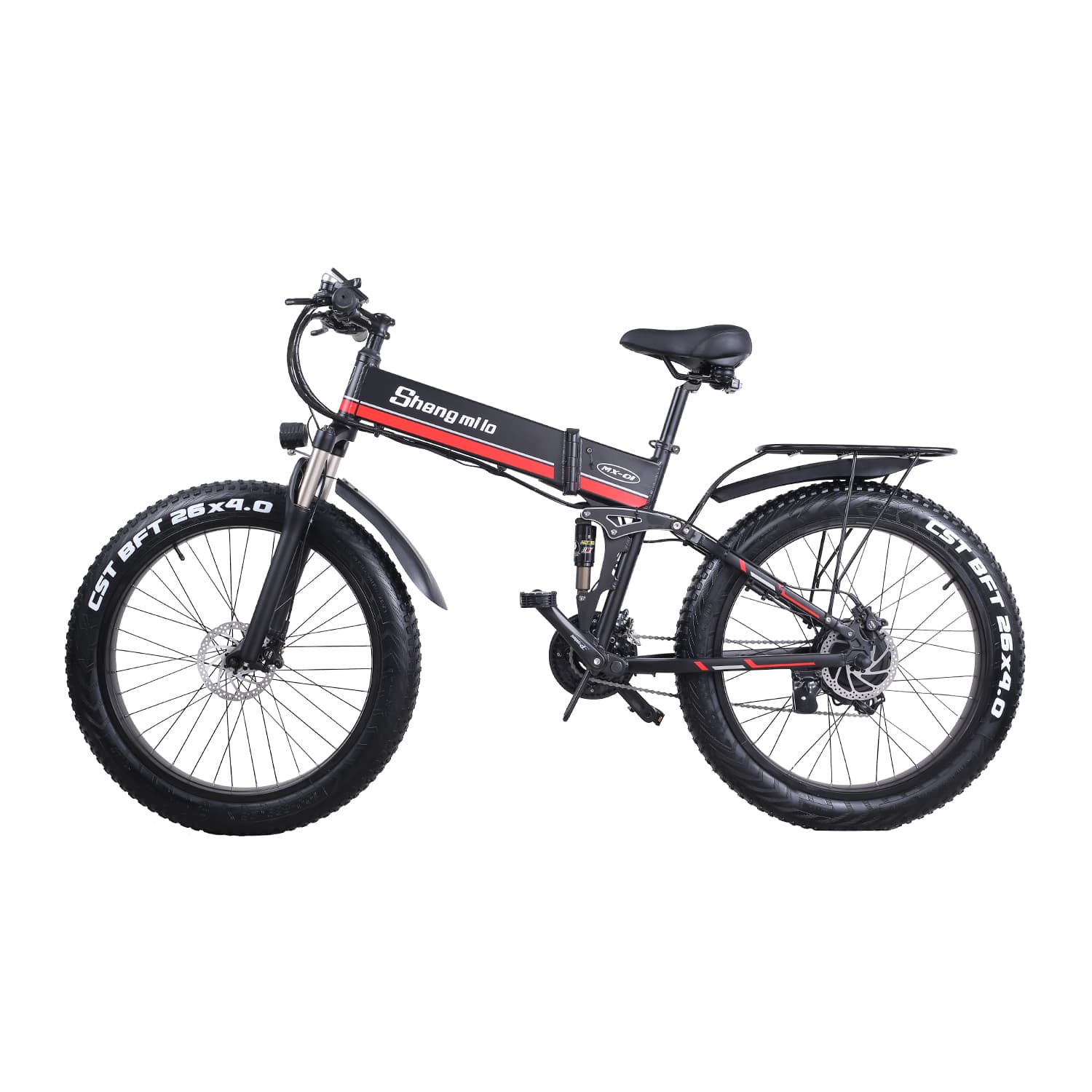 Shengmilo MX01 bici elettrica pieghevole nero rosso 48V