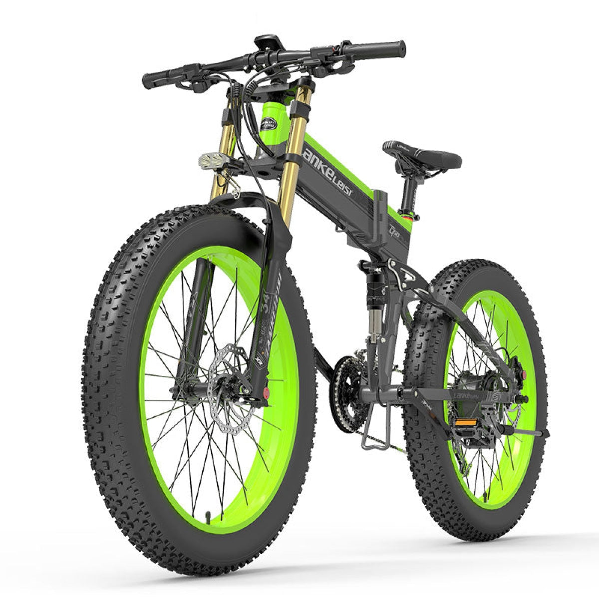 Lankeleisi XT750PLUS bici elettrica Green 250W fat bike trekking