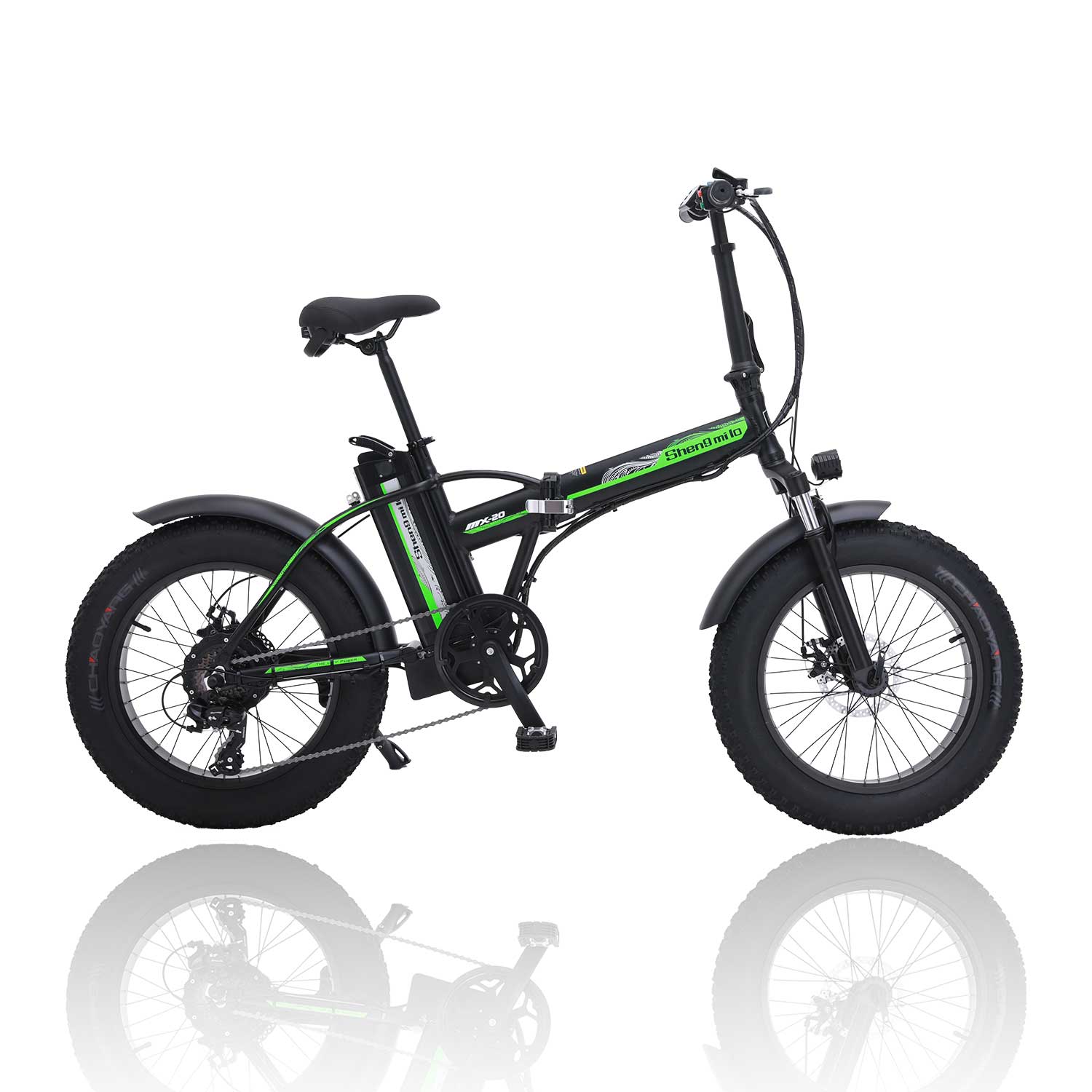 Shengmilo MX20 bici elettrica pieghevole nera fat urbana