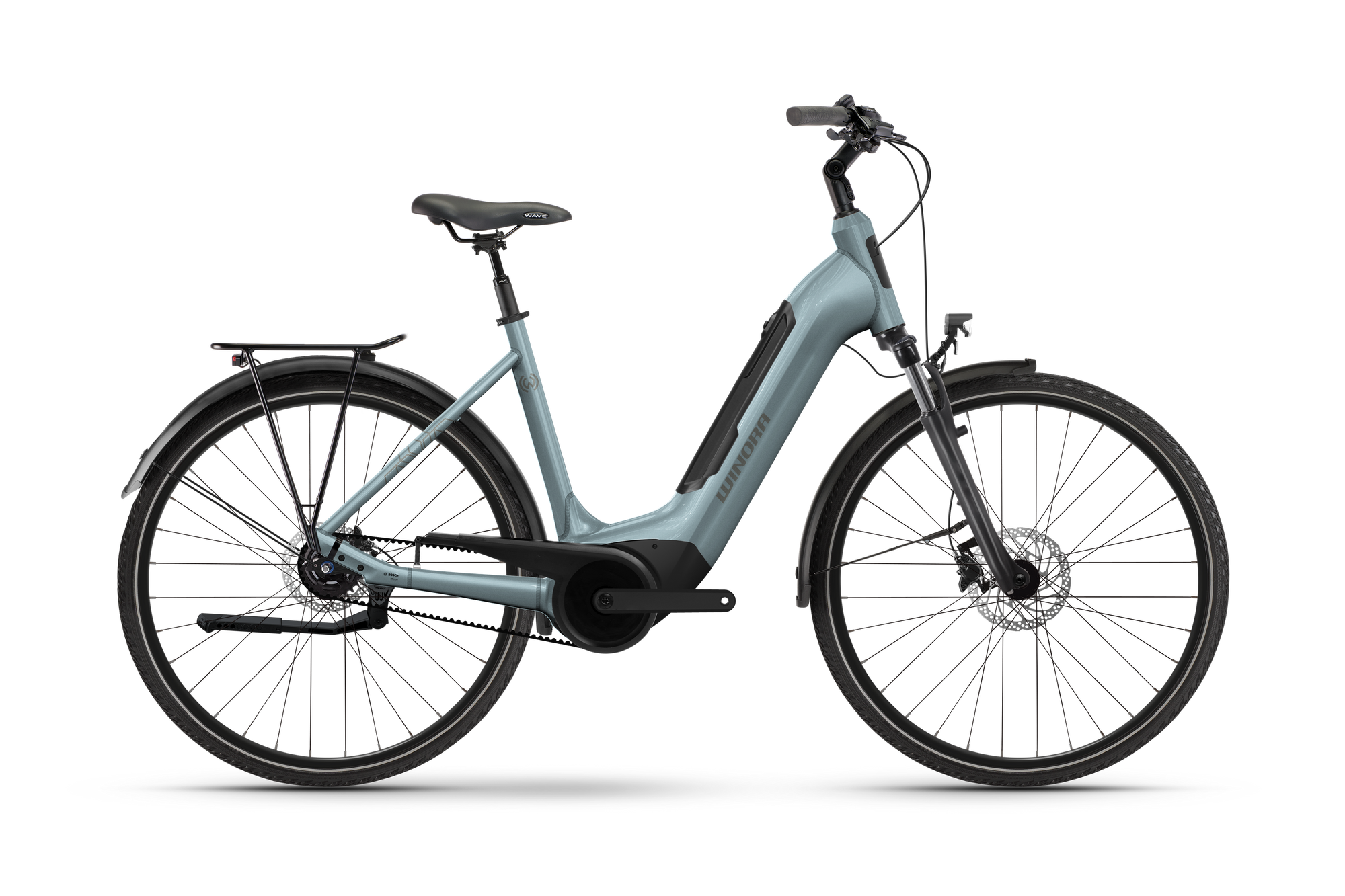 Winora Tria R8 bici elettrica cinghia telaio basso
