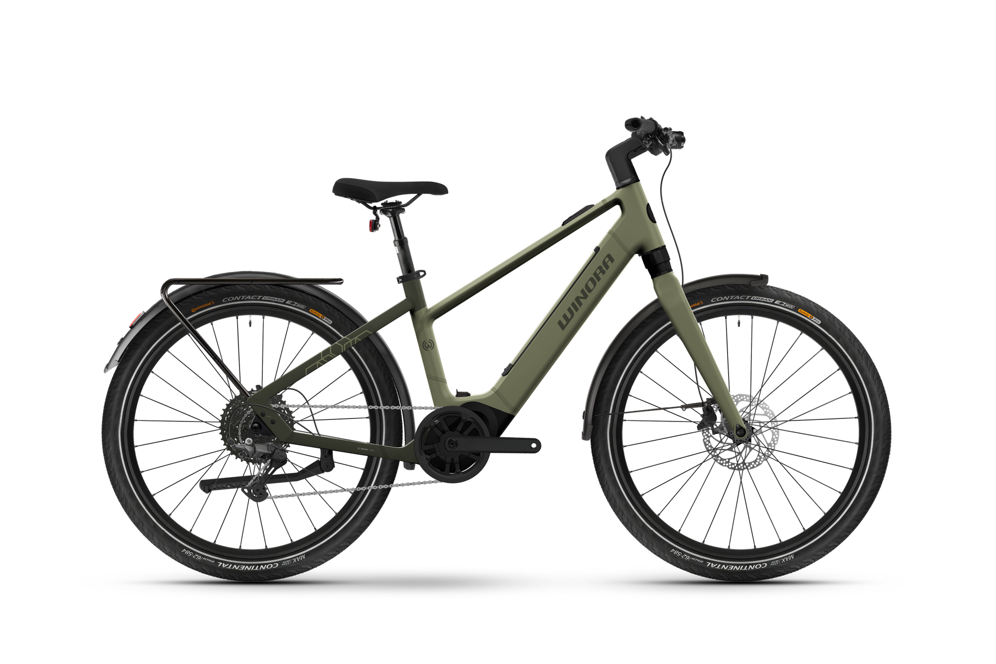 Winora iRide Pure X10 bici elettrica urban telaio alto verde