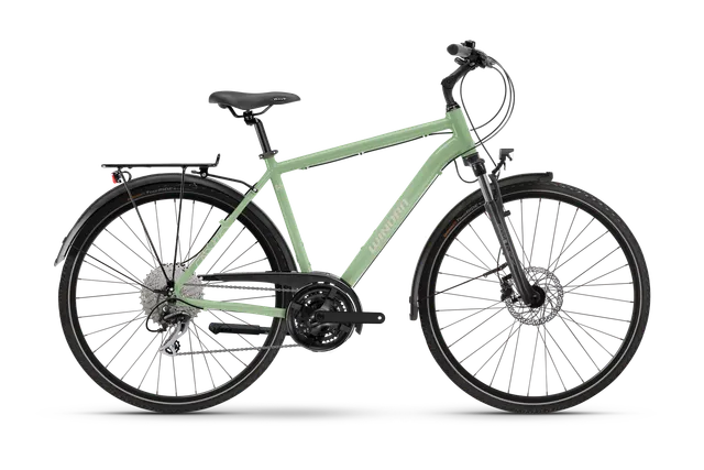 Winora Domingo X24 bici trekking telaio alto verde Shimano